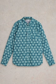 White Stuff Blue Sprig Spot Printed Shirt - Image 5 of 6