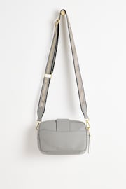 Oliver Bonas Grey Charlee Chevron Cross-Body Bag - Image 2 of 6