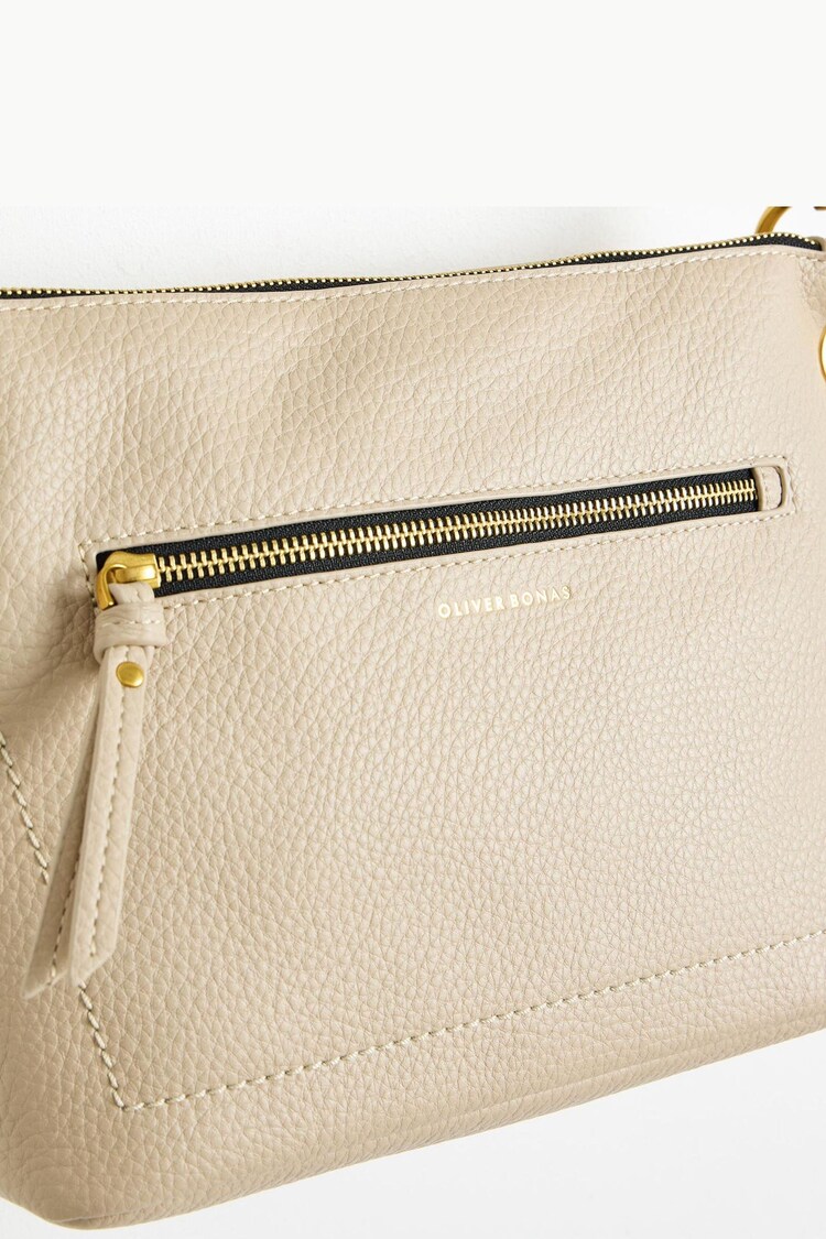 Oliver Bonas Cream Medium Elsie Cross-Body Bag - Image 6 of 6