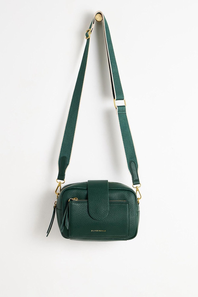 Oliver Bonas Green Charlee Bottle Cross-Body Bag - Image 1 of 6