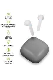 Harry Lime Grey Series 27 Silicone Strap Smart Watch With True Wireless Earphone In Charging Case - Image 2 of 6