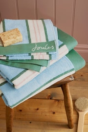 Joules Blue Juliette Stripe Towel - Image 1 of 2