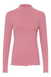 Kaffe Pink KAdrew Turtleneck Long Sleeve T-Shirt - Image 5 of 6