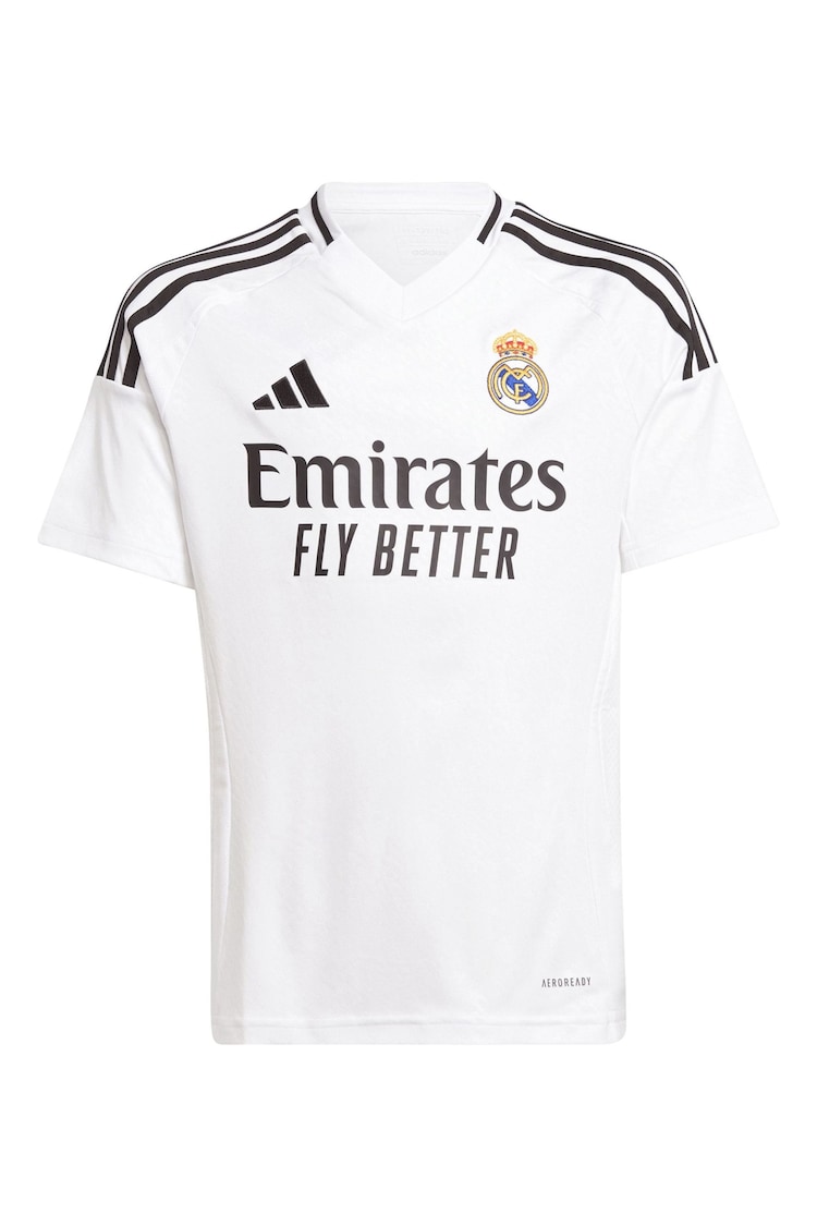 adidas Denim White Real Madrid Home Shirt 2024-25 with Mbappé 9 Printing - Image 2 of 3