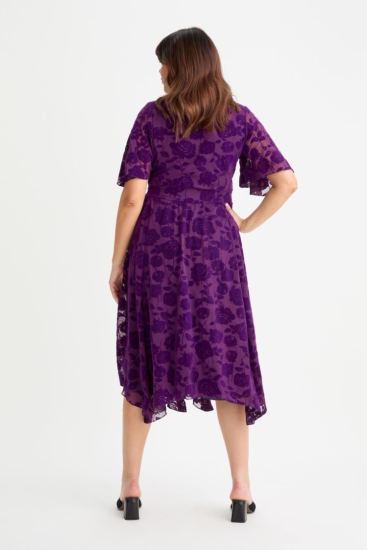 Scarlett & Jo Purple Julie Hanky Hem Dress - Image 4 of 4