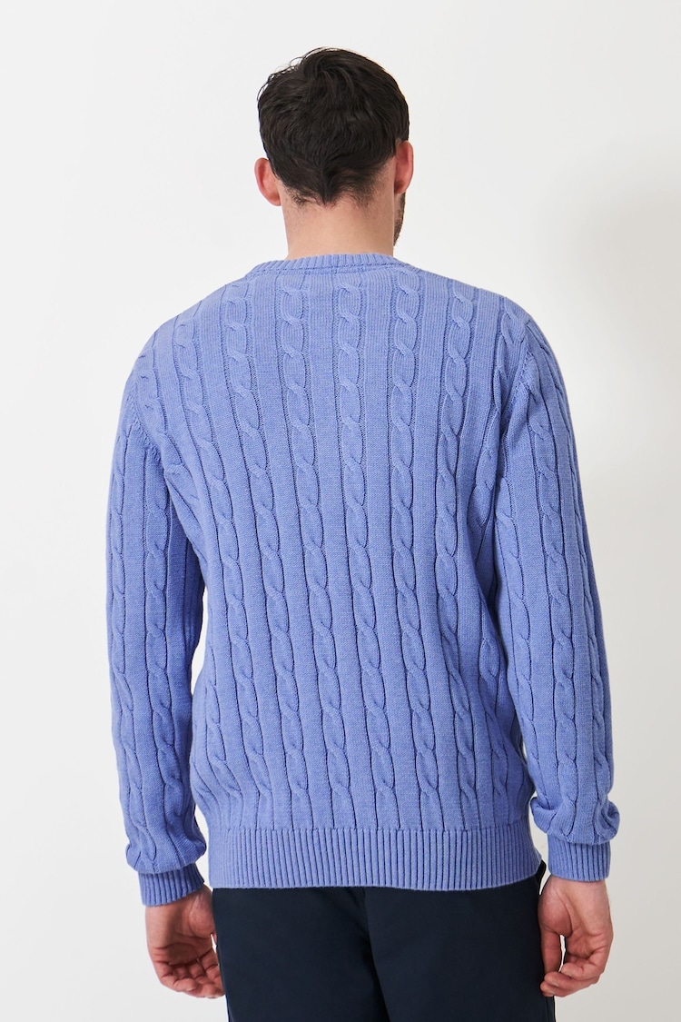 Crew Clothing Oarsman Cable Knit Crew Neck Jumper - Image 2 of 5