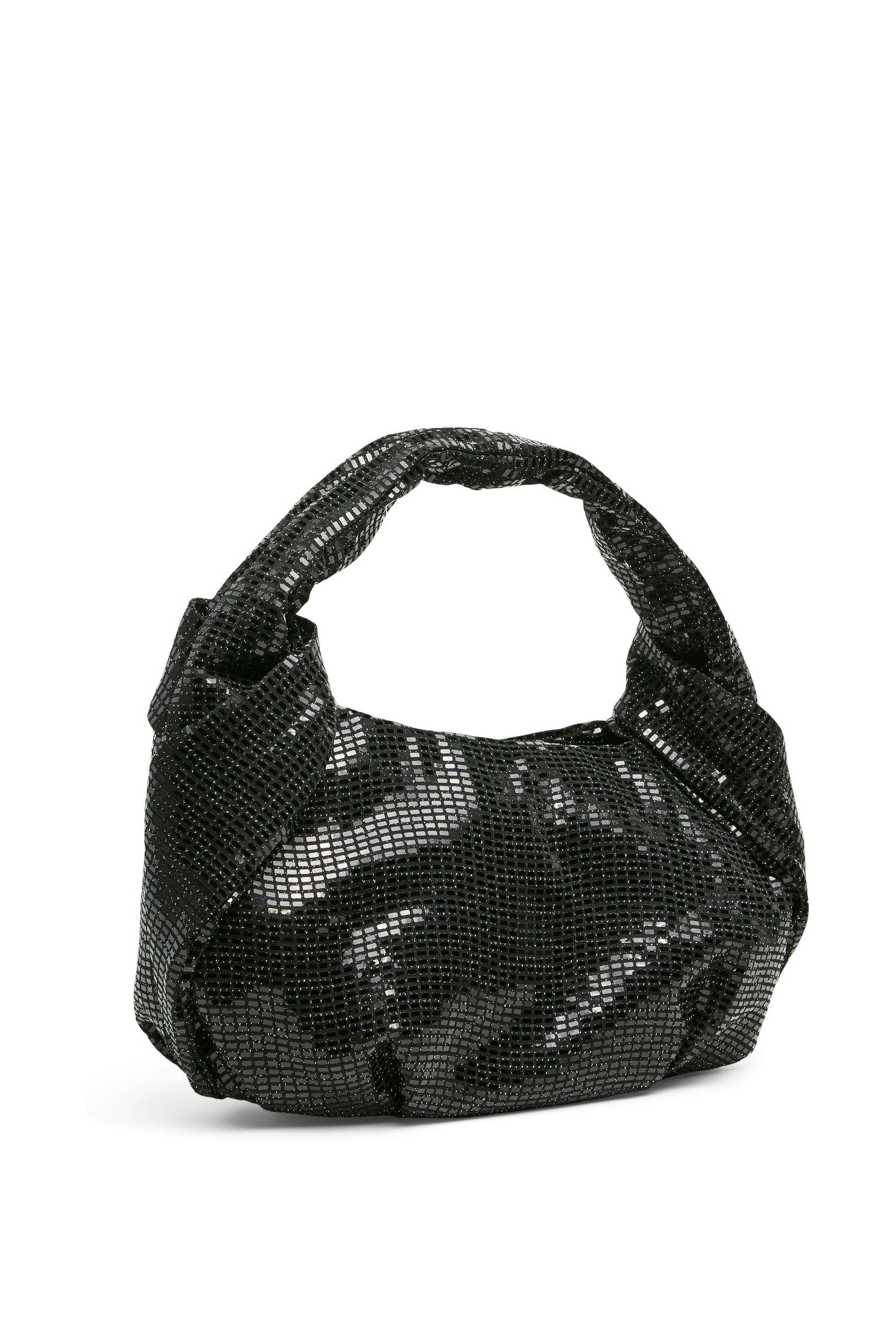 PIECES Black Sequin Shoulder Bag
