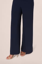 Adrianna Papell Blue Beaded Jersey Jumpsuit - Image 5 of 7