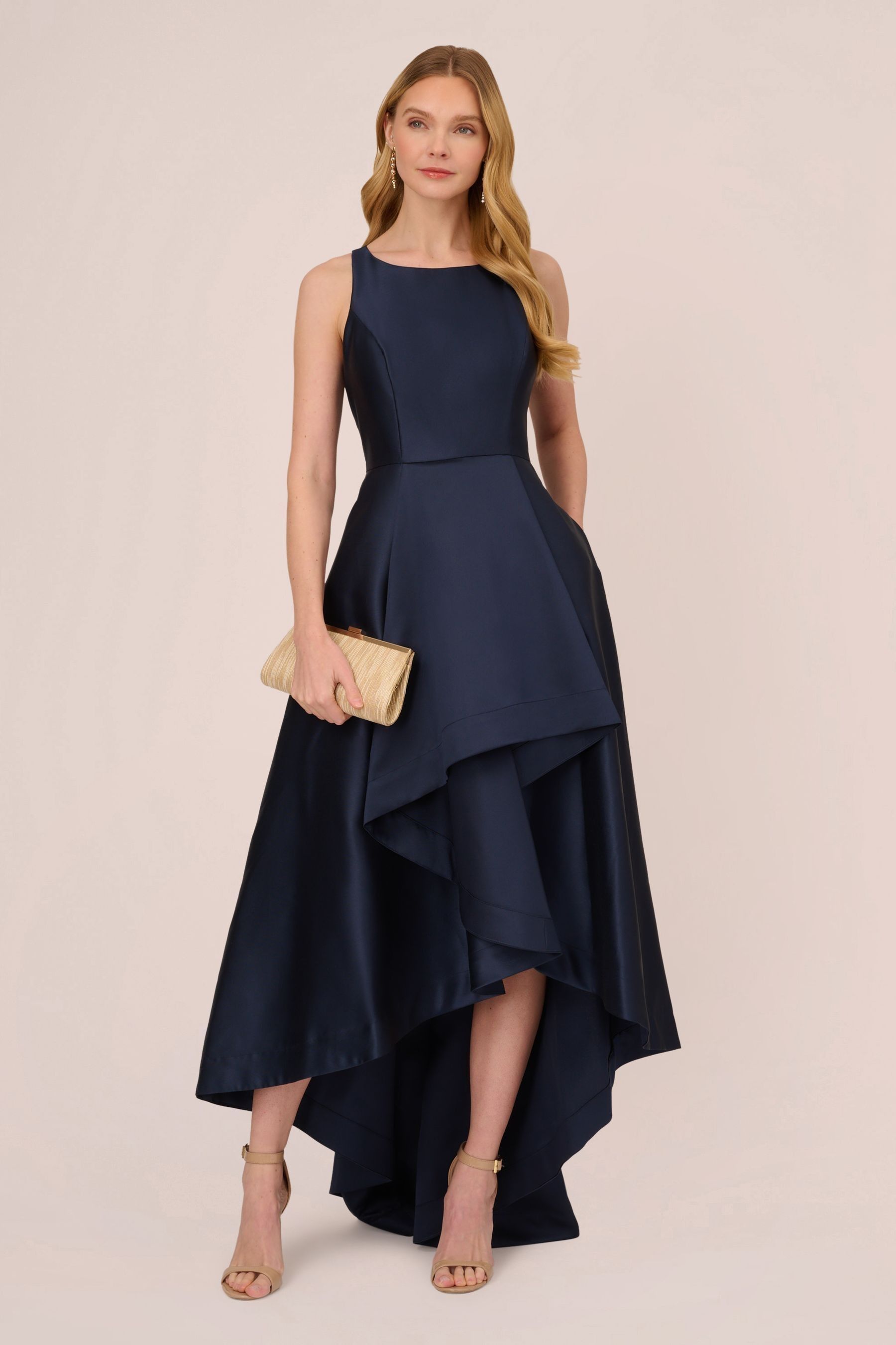 High low mikado gown store