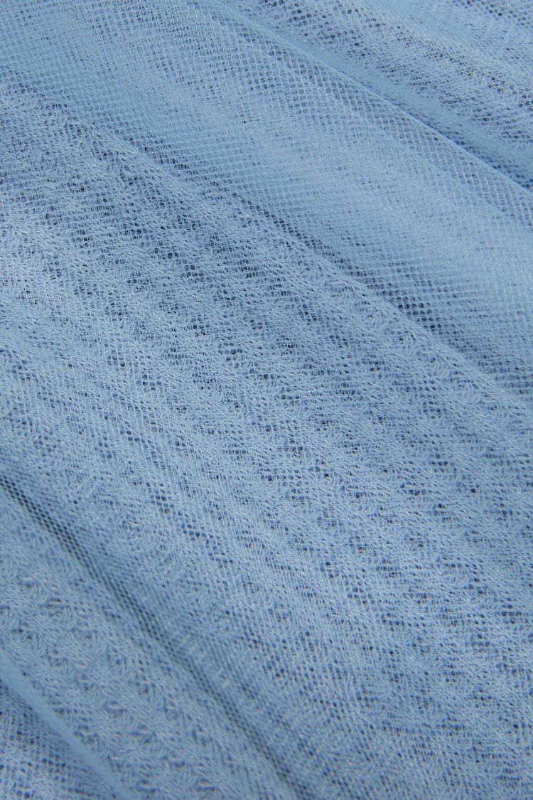 MORI Blue Organic Cotton and Bamboo Super Soft Waffle Skirt - Image 2 of 2