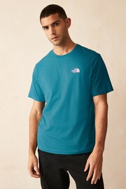 The North Face Blue Mens Half Dome Short Sleeve 100% Cotton T-Shirt - Image 3 of 4