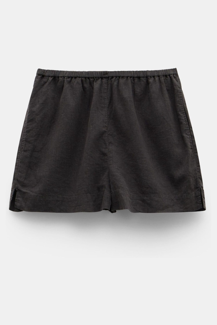 Hush Black Lana Linen Blend Shorts - Image 5 of 5