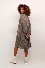 Kaffe Babett Long Sleeve Knee Length Brown Dress - Image 3 of 6