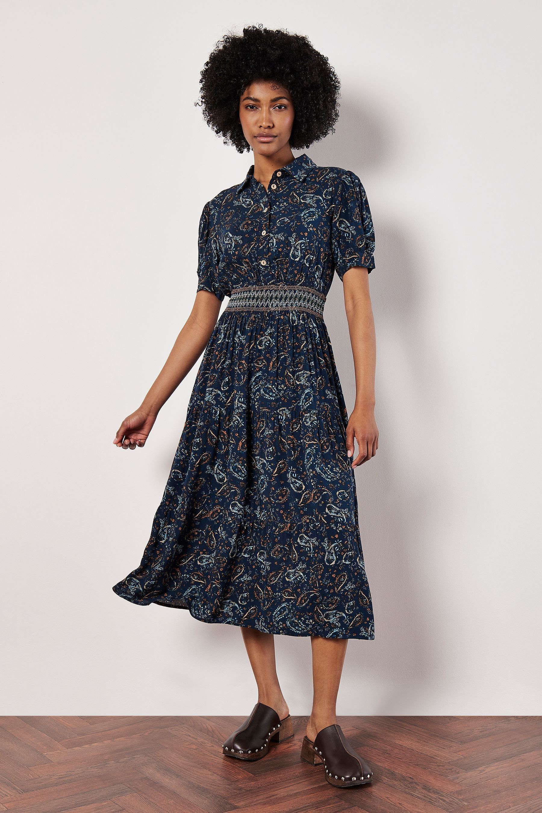 Apricot paisley dress cheap