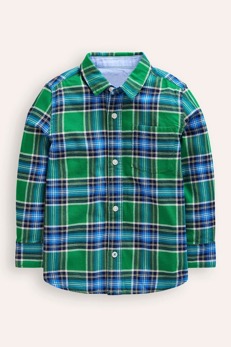 Boden Green Cosy Cotton Check Shirt - Image 1 of 3