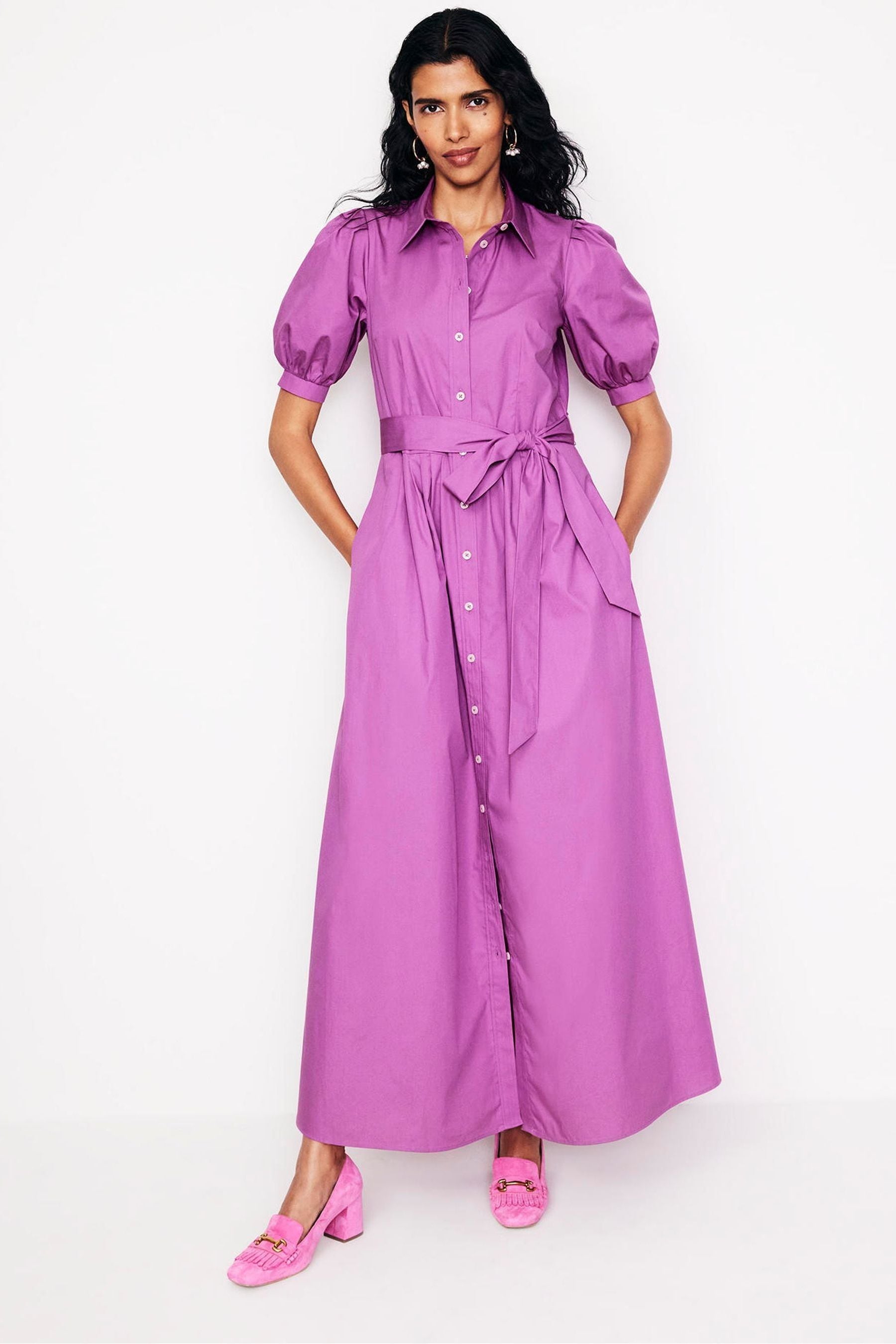 Buy Boden Purple Tall Twisted Waist Jersey Dress from Next Luxembourg