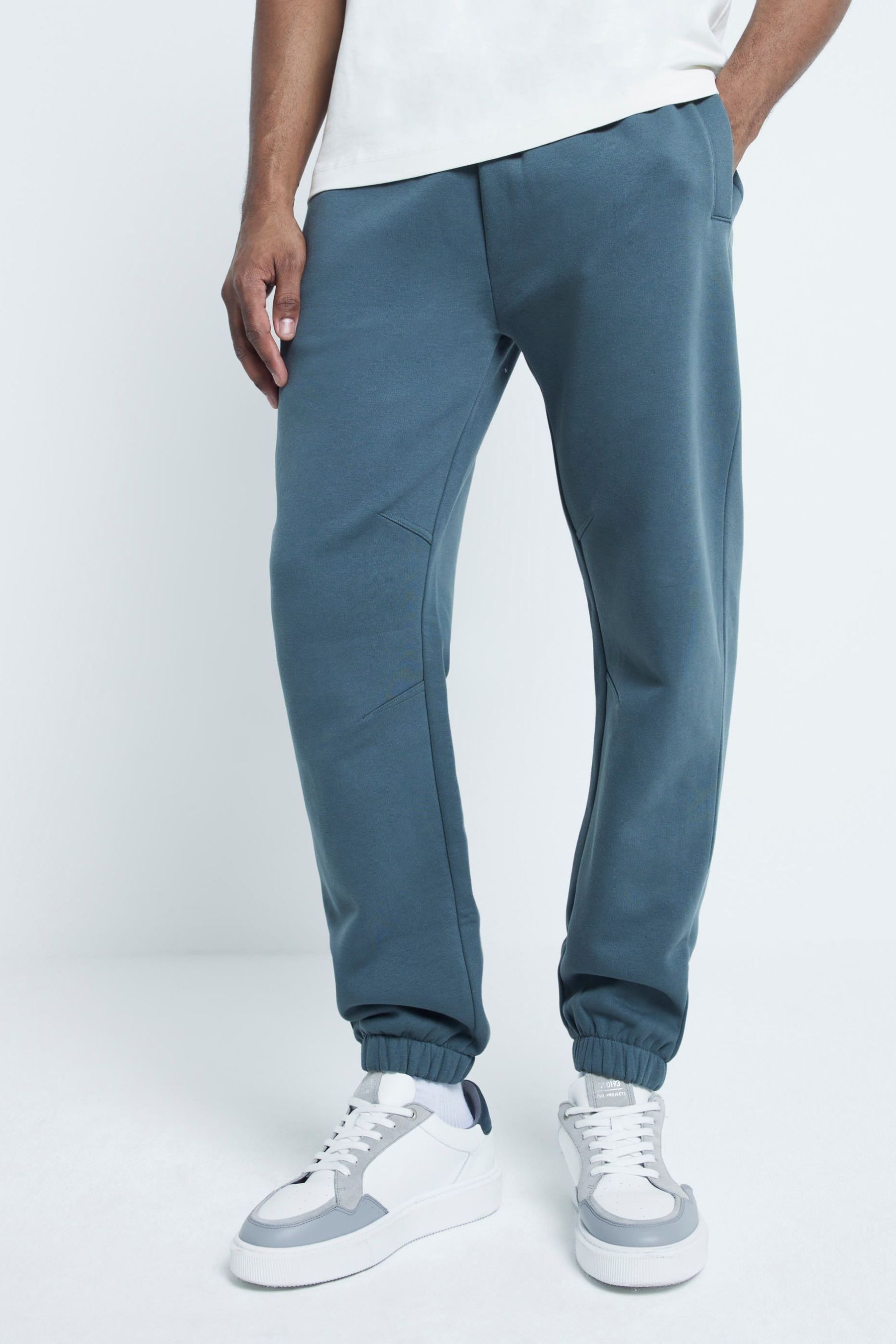 Buy River Island Green Regular Fit 100 Cotton Essential Joggers from the Next UK online shop