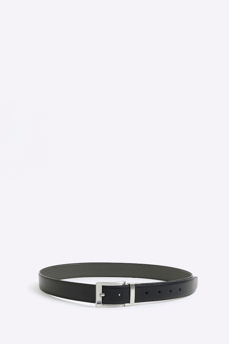 River Island Black Reversible Embossed Belt - Image 1 of 2