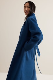 Phase Eight Blue Darcy Double Faced Wool Smart Coat - Image 8 of 9