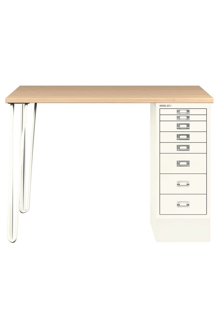 Bisley White MultiDesk With Filing Standard Cabinet - Image 2 of 2