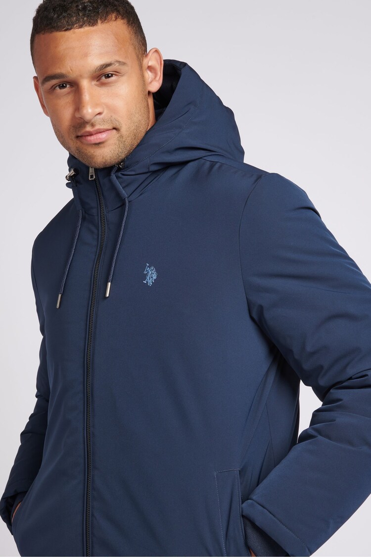 U.S. Polo Assn. Mens Blue Smart Padded Jacket - Image 2 of 6