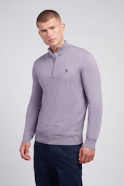 U.S. Polo T-shirt Assn. Purple Mens Peached Oxford Shirt - Image 1 of 7