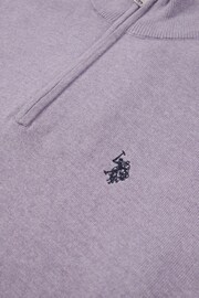 U.S. Polo T-shirt Assn. Purple Mens Peached Oxford Shirt - Image 7 of 7