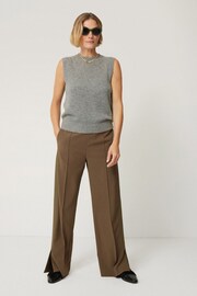 Jigsaw Grey Cashmere Crew Neck Tank - Image 3 of 7