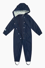 MORI Blue Recycled Waterproof Cosy Hooded Puddlesuit - Image 5 of 5