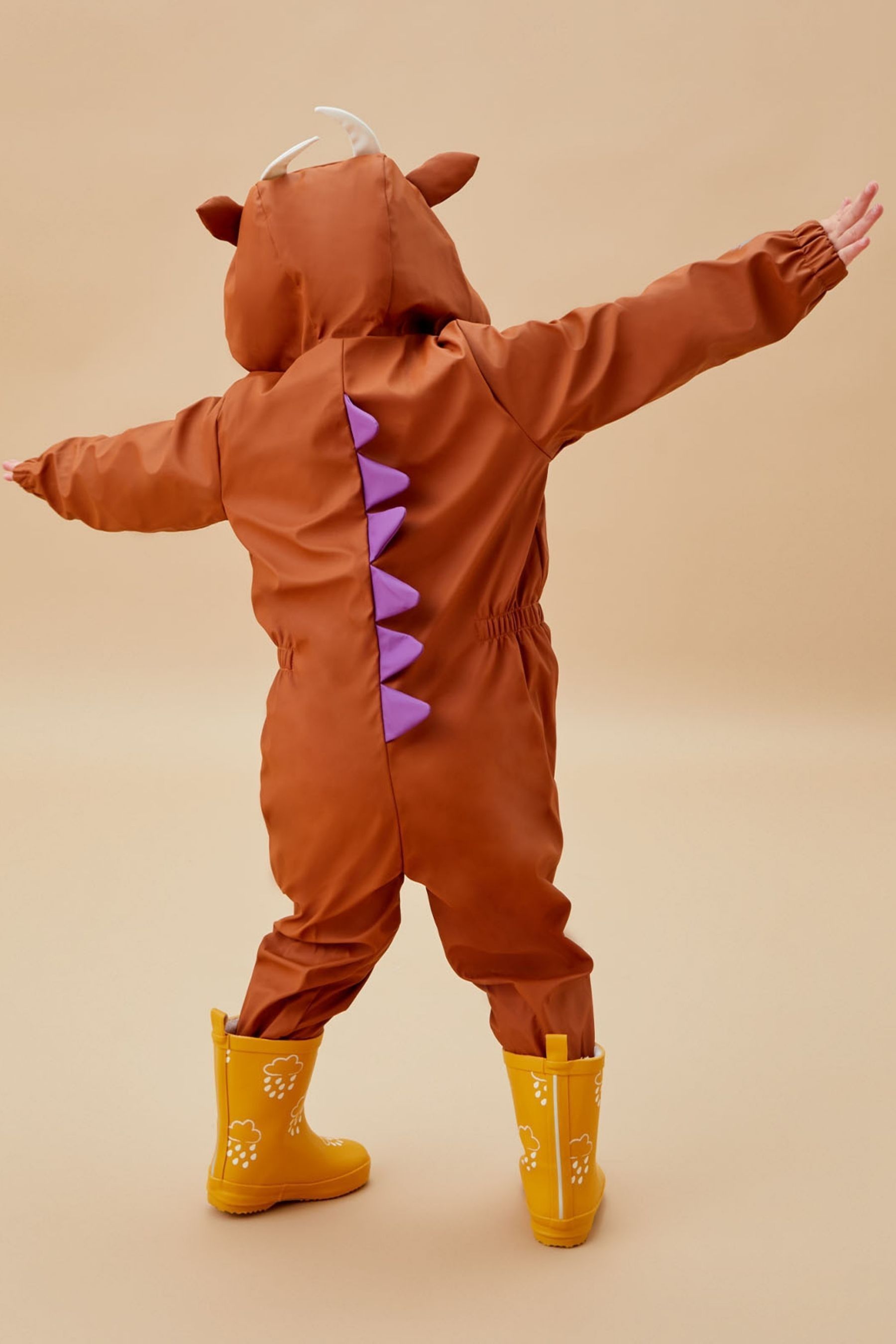 Buy MORI Gruffalo Recycled Waterproof Cosy Hooded Brown Puddlesuit from the Next UK online shop
