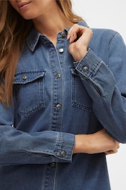 VERO MODA Blue Long Sleeve Denim Dress - Image 4 of 4