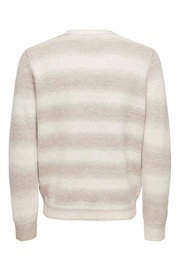 Only & Sons White Soft Gradient Knitted Cardigan - Image 6 of 6