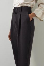 LK Bennett Black Tabitha Black Belted Crepe Trousers - Image 3 of 3