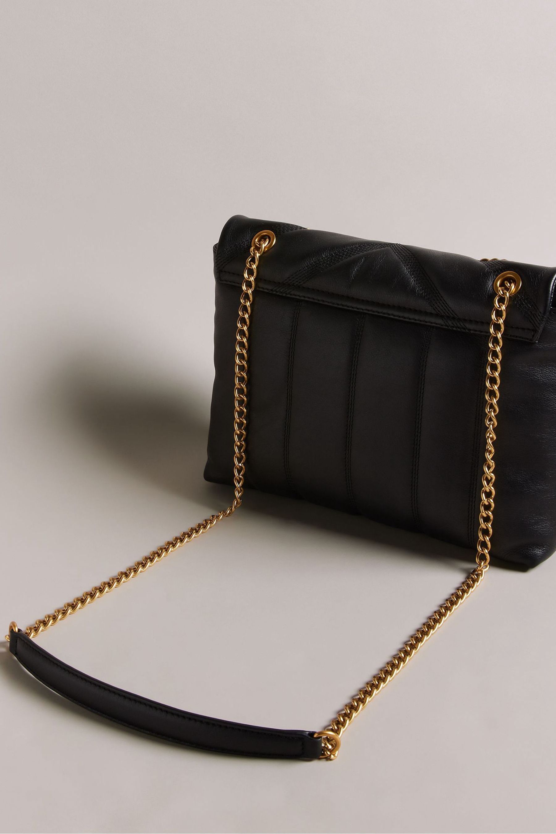 Buy Ted Baker Black Ayasie Quilted Large Twist Lock Cross Body Bag from Next Luxembourg