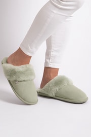 Just Sheepskin Green Ladies Duchess Slippers - Image 1 of 5