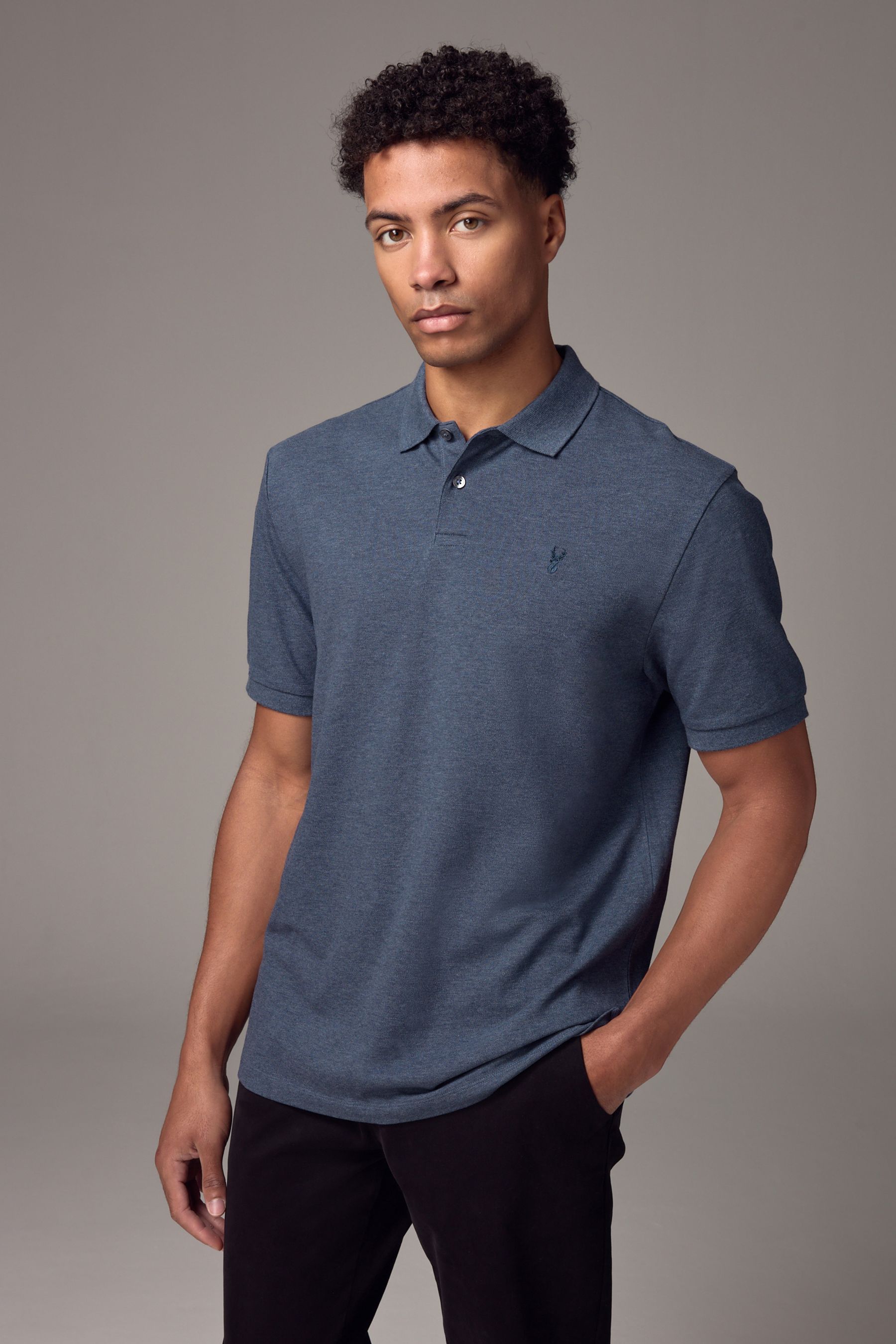 Polo short sleeve denim shirt sales