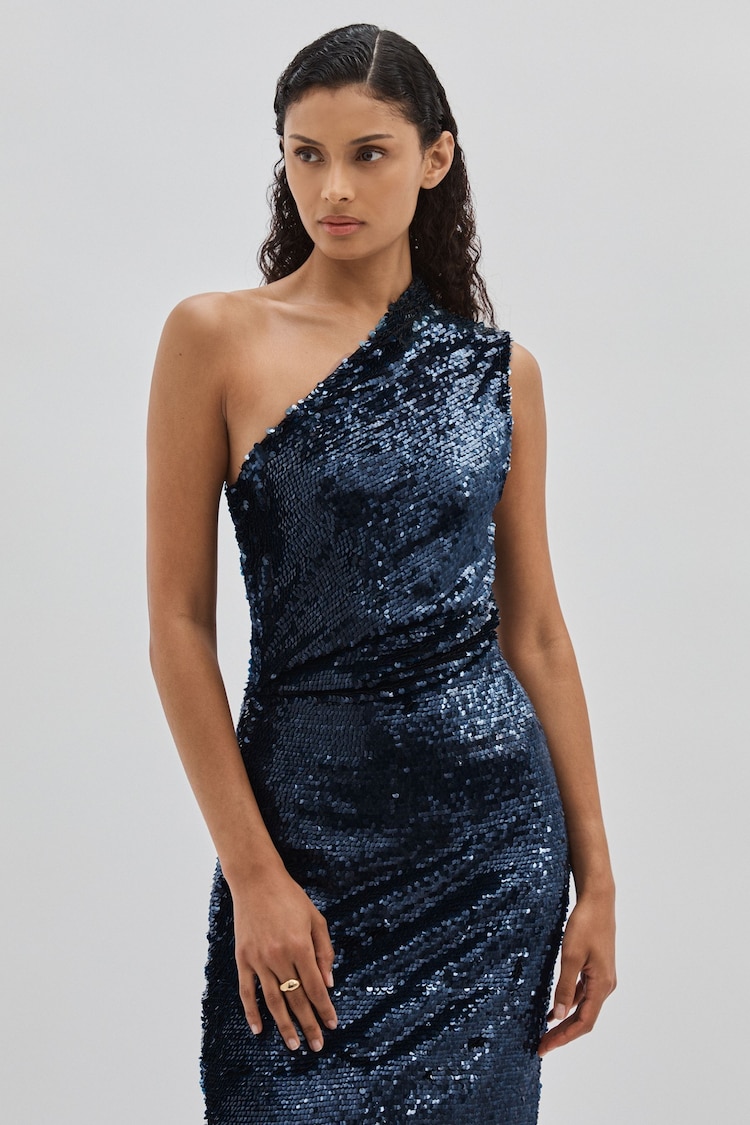 ILTA Sequinned One-Shoulder Maxi Dress - صورة 1 من 6