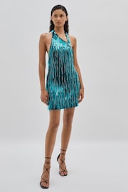 ILTA Sequinned and Beaded Halter-Neck Dress - Image 3 of 6