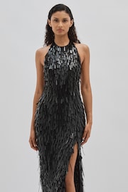 ILTA Sequinned and Beaded Halter-Neck Dress - Image 3 of 6