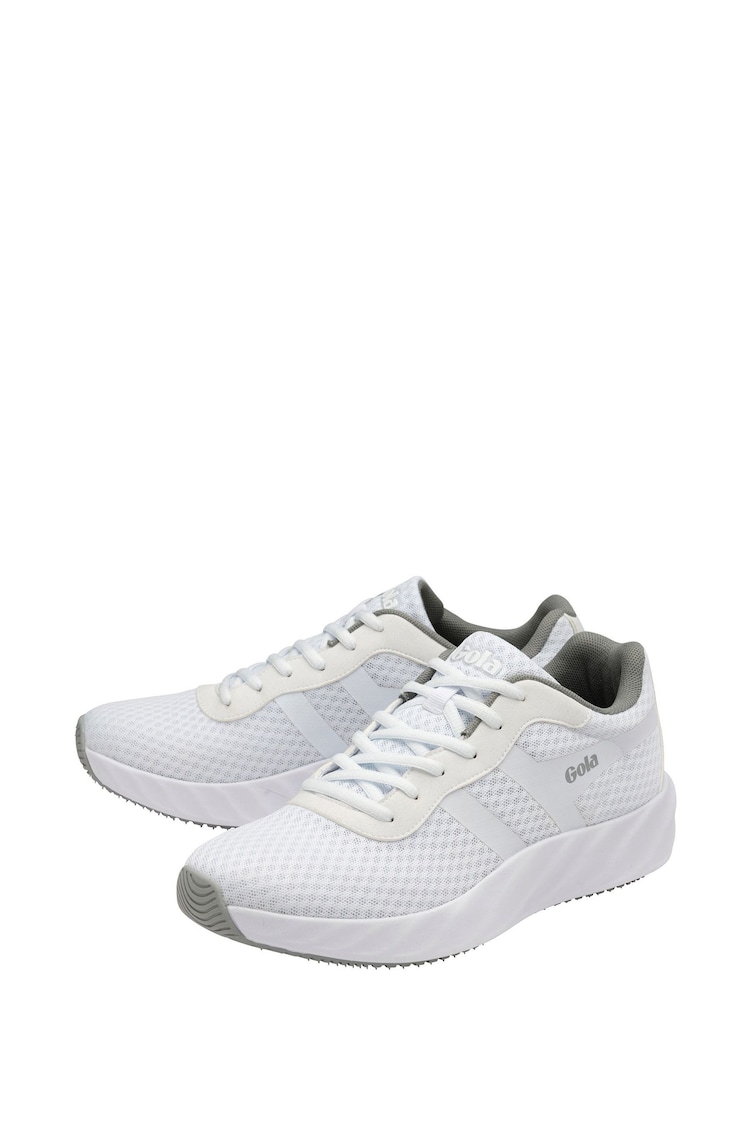 Gola White Ladies Draken Mesh Lace-Up Running Trainers - Image 2 of 4