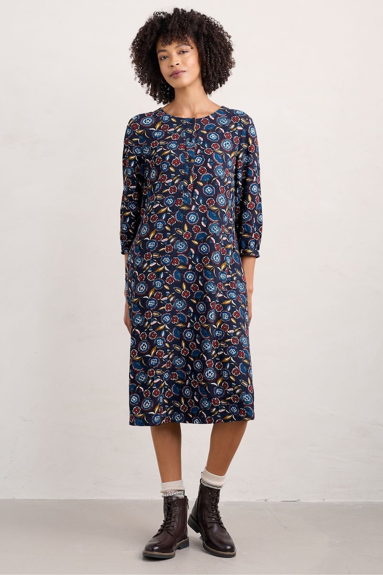 Seasalt Cornwall Navy Blue Sea Call Dress - Image 1 of 5