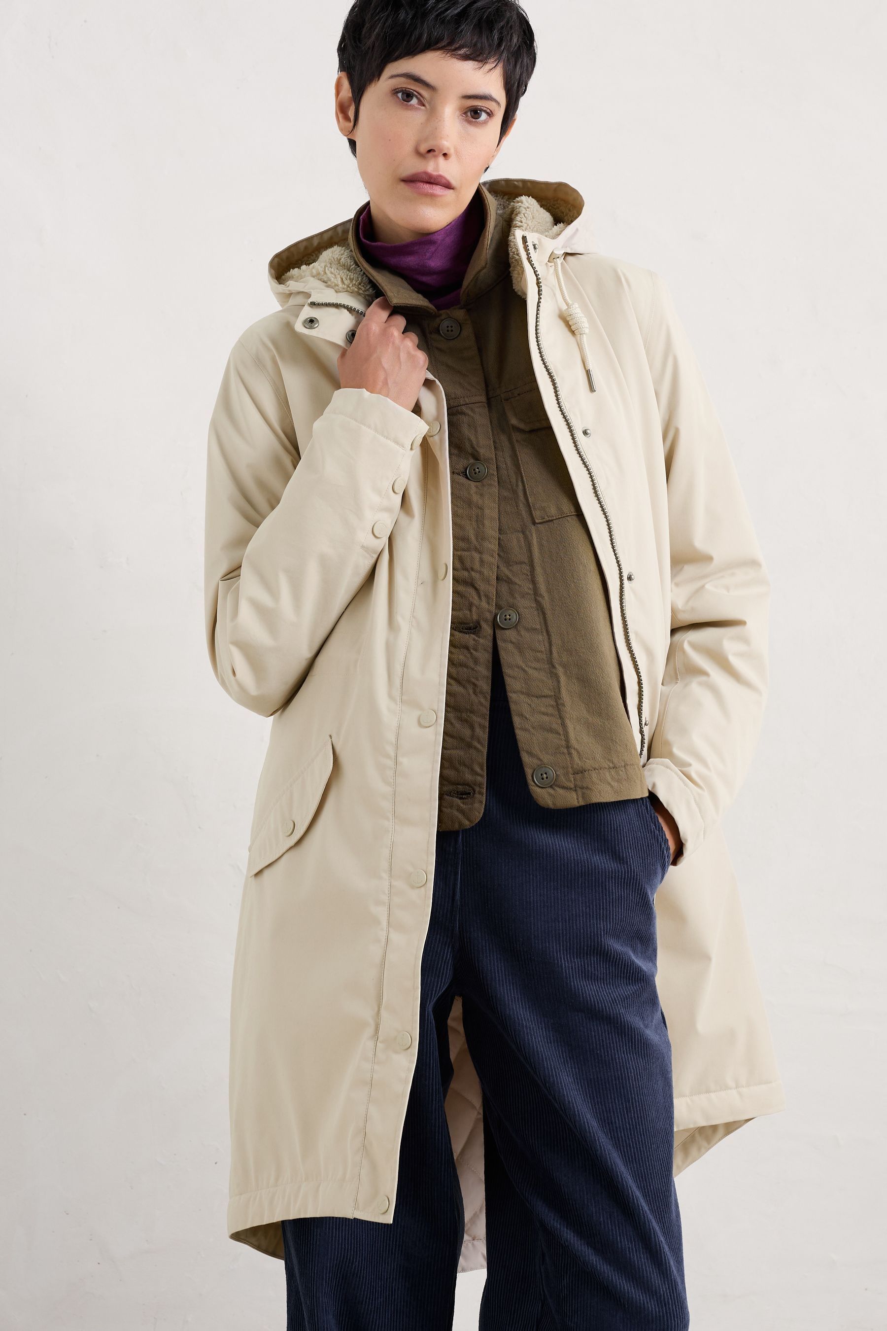 Buy Seasalt Cornwall Natural Petite Plant Waterproof Hunter 2 Coat from Next USA