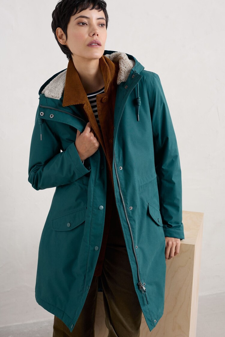 Seasalt Cornwall Blue Petite Plant Hunter 2 Coat - Image 1 of 5