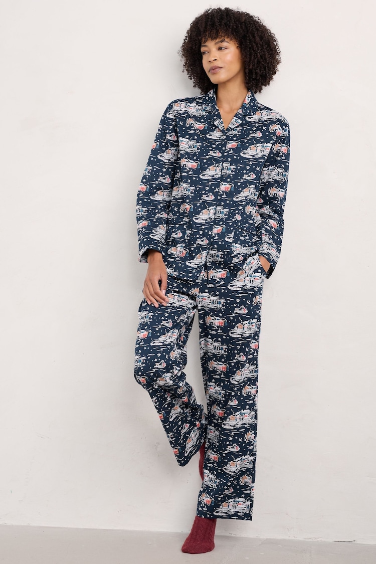 Buy Seasalt Cornwall Navy Blue 100% Cotton View Point Pyjamas from Next USA