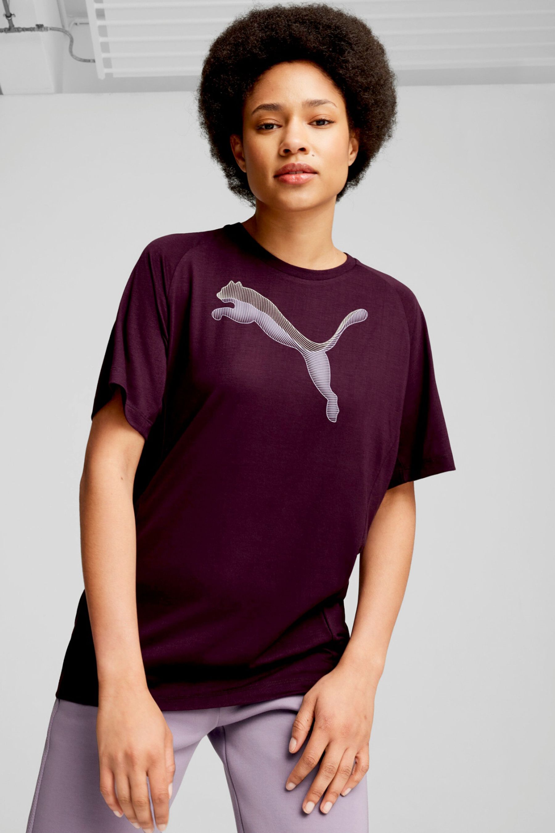 Buy Puma Purple Womens EVOSTRIPE T Shirt from Next USA