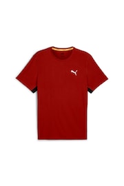 Puma Red Mens Run Favorite T-Shirt - Image 1 of 2