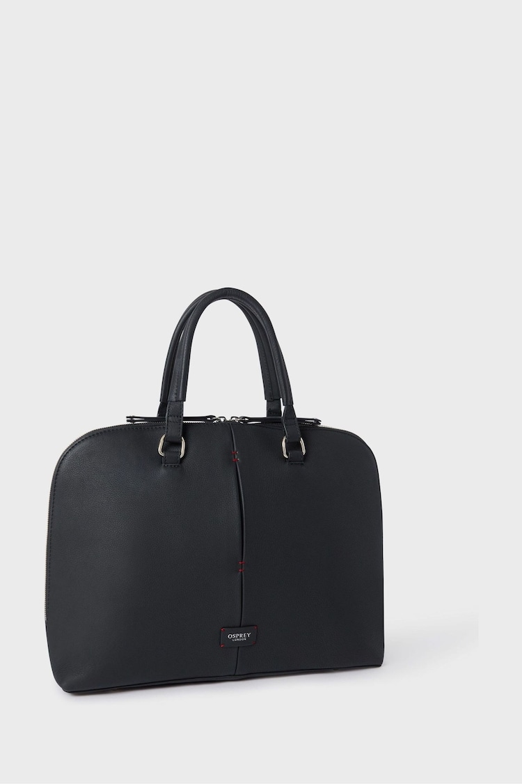 OSPREY LONDON The Soho Leather Laptop Black Bag - Image 2 of 5