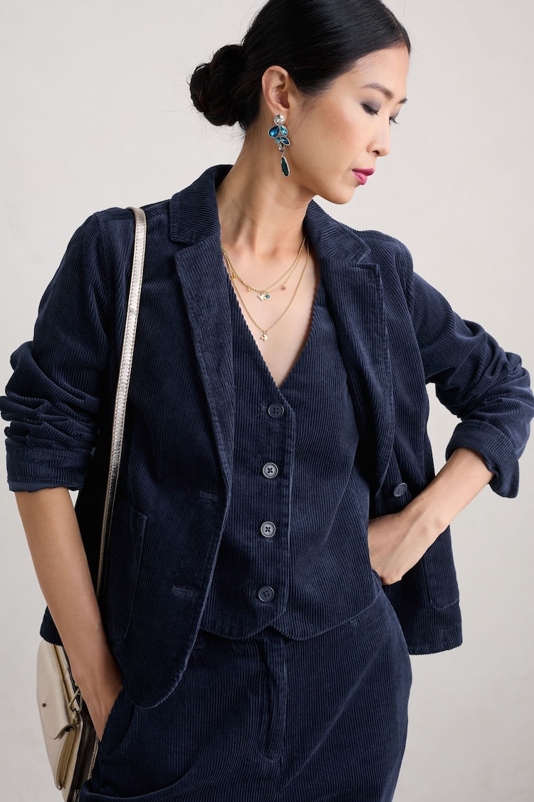 Seasalt Cornwall Blue Heald Blazer - Image 1 of 5