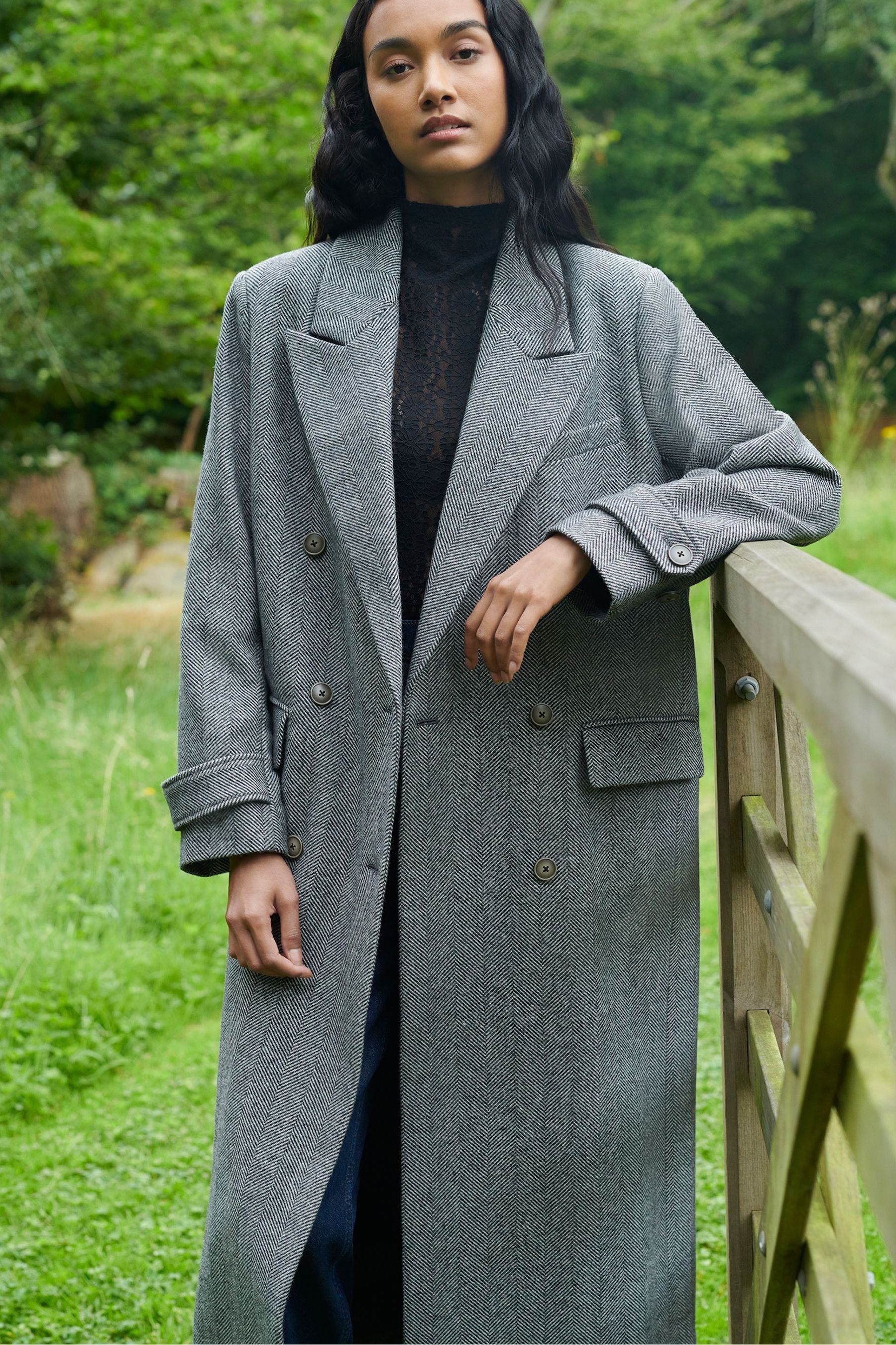 Next herringbone coat cheap
