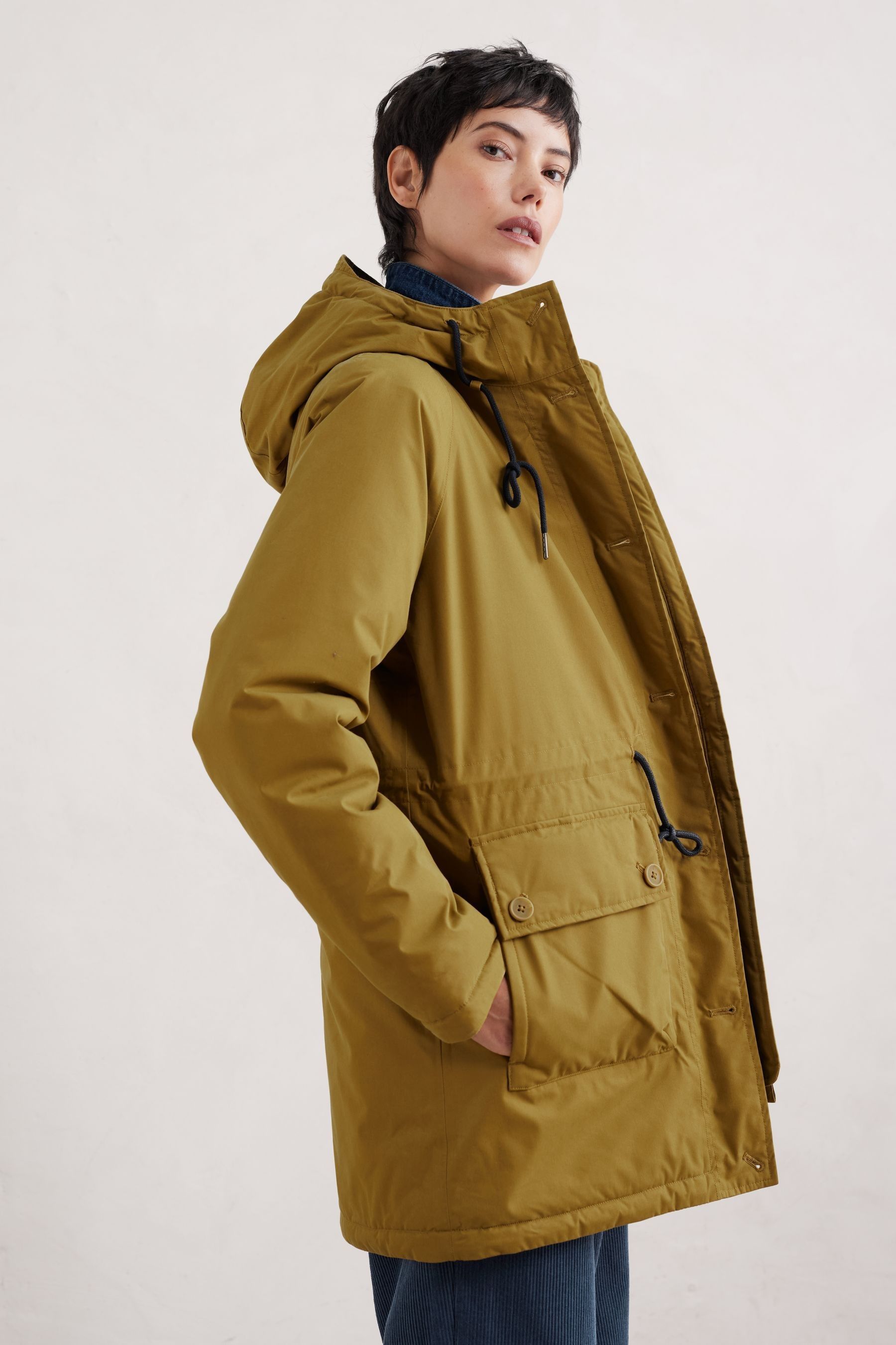 Buy Seasalt Cornwall Yellow Petite Cliff Castle Coat from the Next UK online shop